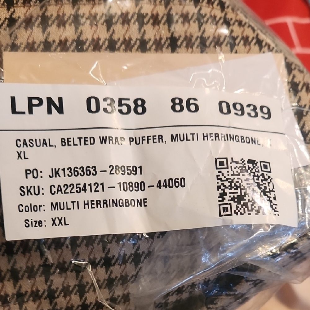 JustFab Houndstooth Pattern Coat - image 1